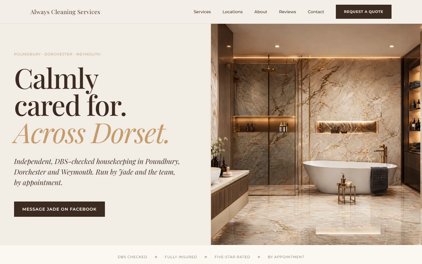 Always Cleaning Services website by Stocks Local
